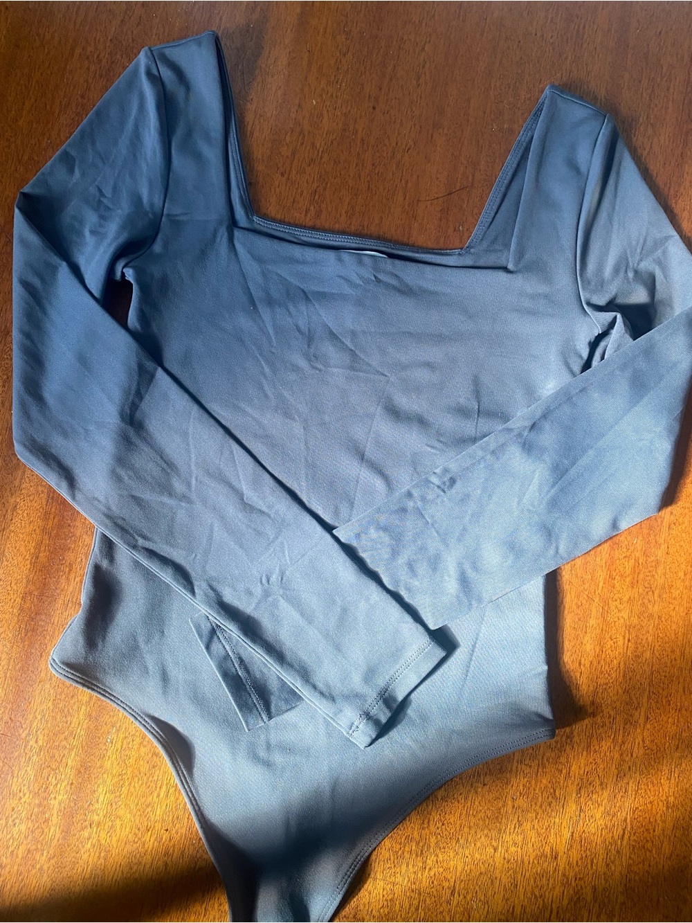 Aritzia Babaton Contour Squareneck Longsleeve Bodysuit Grey 🩶